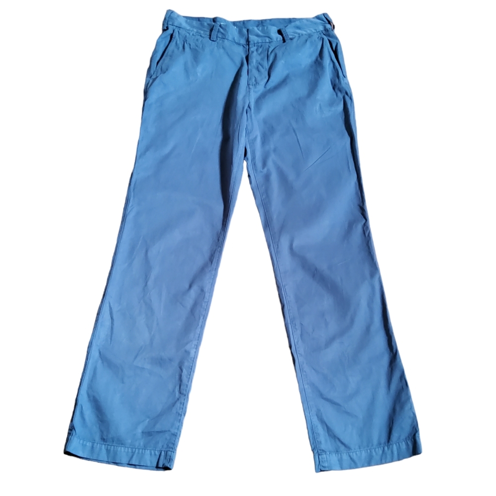 Save Khaki Men's 100% Cotton Twill Lightweight Trousers Pants Size 34 Blue New
